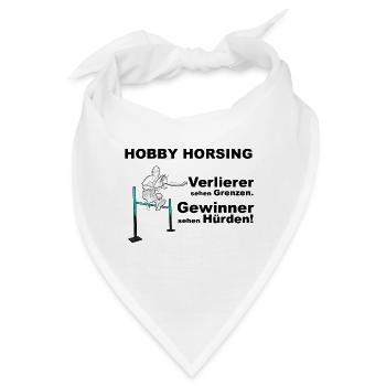 Verlierer sehen Grenzen, Gewinner sehen Hürden - Bandana - Weiß - Vorne