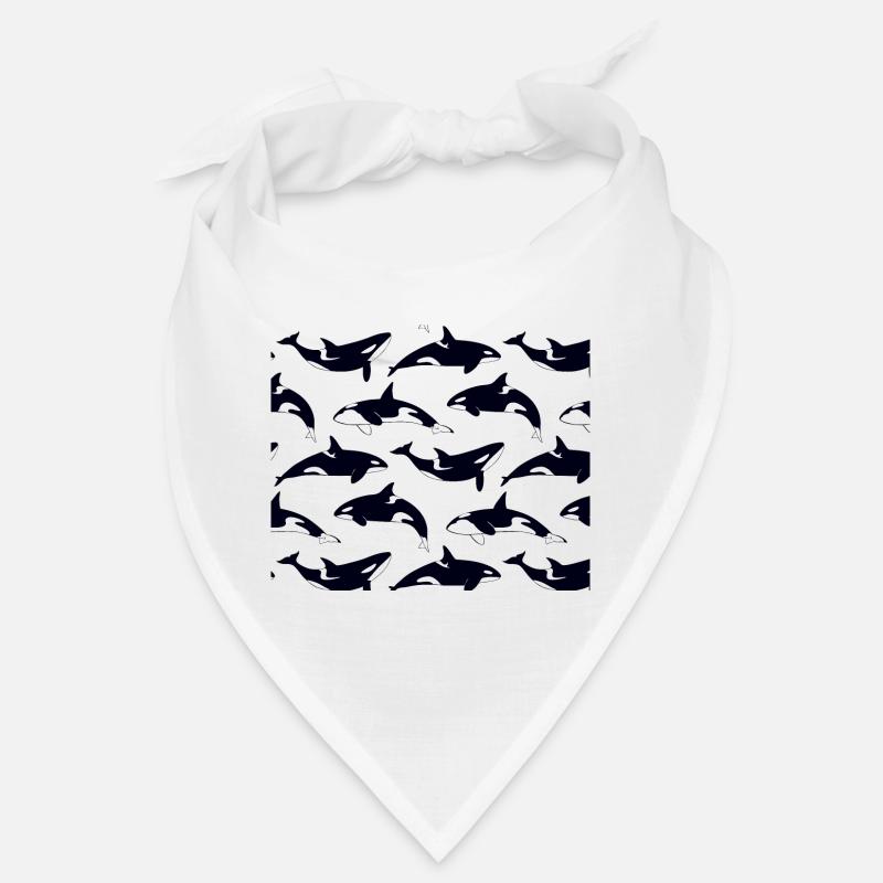 Schwarzweiße Orca Mustermuster Bandana
