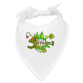 Ich hab die lampe an fisch - Bandana - Weiß - Vorne