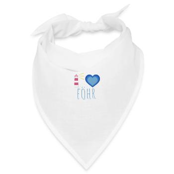 I love Föhr - Bandana - Weiß - Vorne