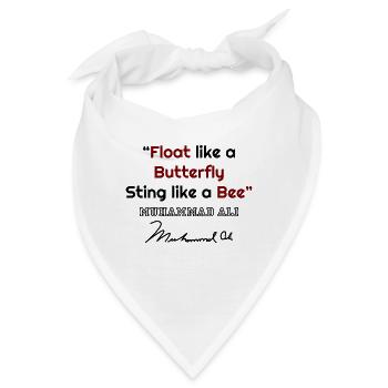 Muhammad Ali, Muhammad Ali Zitate, berühmte Zitate, - Bandana - Weiß - Vorne