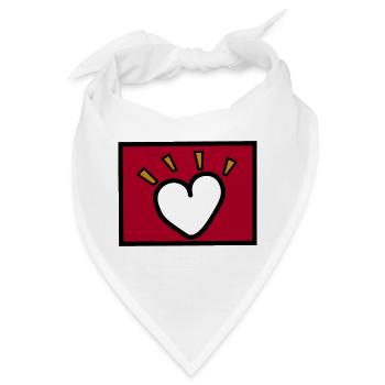 Lieben ist dringend - Bandana - Weiß - Vorne