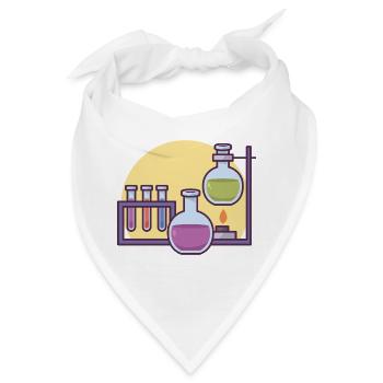 Wissenschaftliches Experiment in der Schule. - Bandana - Weiß - Vorne