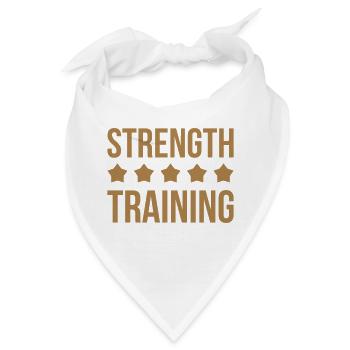 Strength Training - Muskulatur - Bandana - Weiß - Vorne