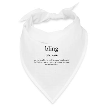 Bling (Klunker) Definition Dictionary - Bandana - Weiß - Vorne