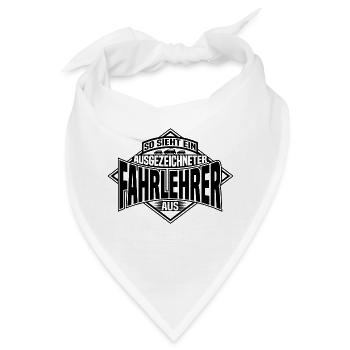 Ausgezeichnet Fahrlehrer Führerschein Fahranfänger - Bandana - Weiß - Vorne