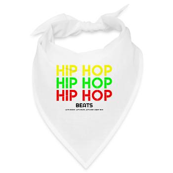 Hip Hop, ich liebe Hip Hop, Hip Hop Hoodies, Hip Hop - Bandana - Weiß - Vorne
