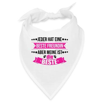 Beste Freundinnen - Bandana - Weiß - Vorne