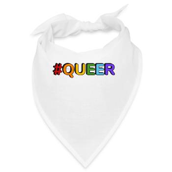 QUEER Hashtag - Bandana - Weiß - Vorne
