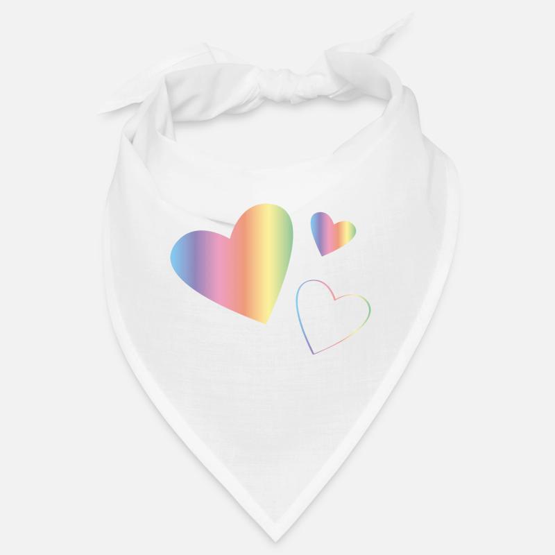 Regenbogen Herzen Bandana
