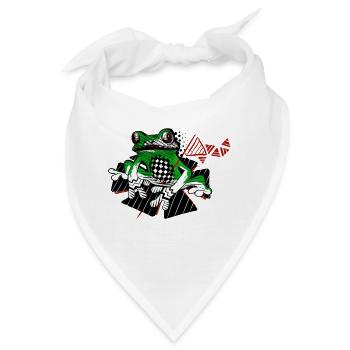 Frog frosch - Bandana - Weiß - Vorne