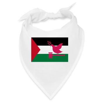 Palästina - Stop War Peace Freedom Gaza Palestine - Bandana - Weiß - Vorne