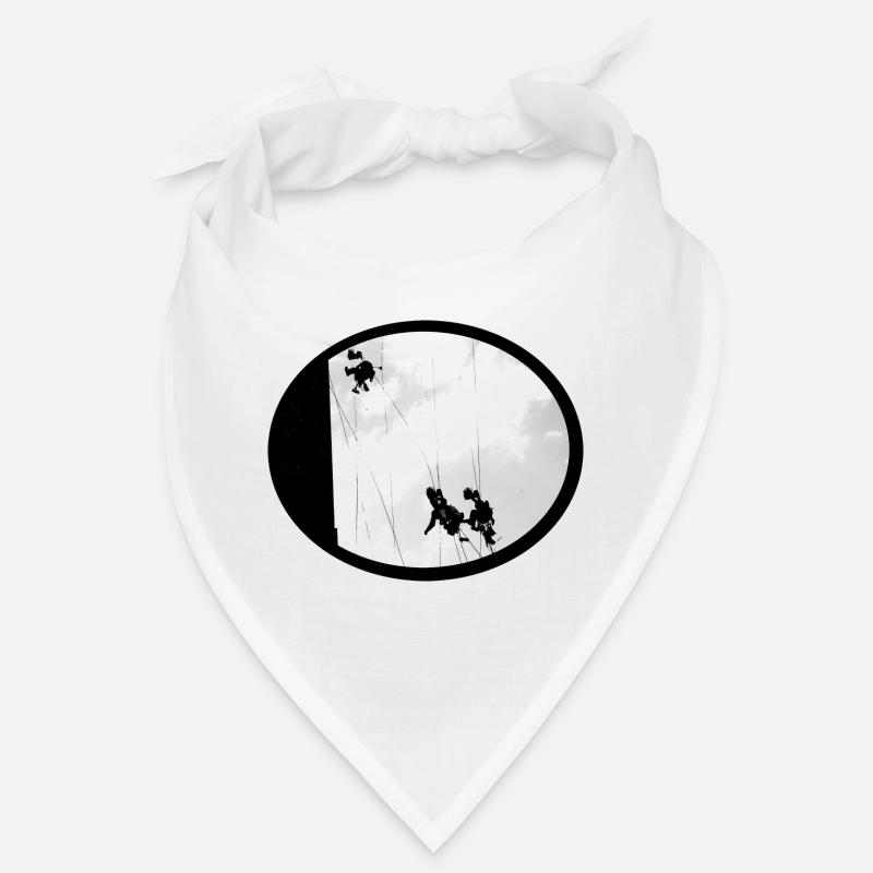 Window cleaner at lofty heights Bandana