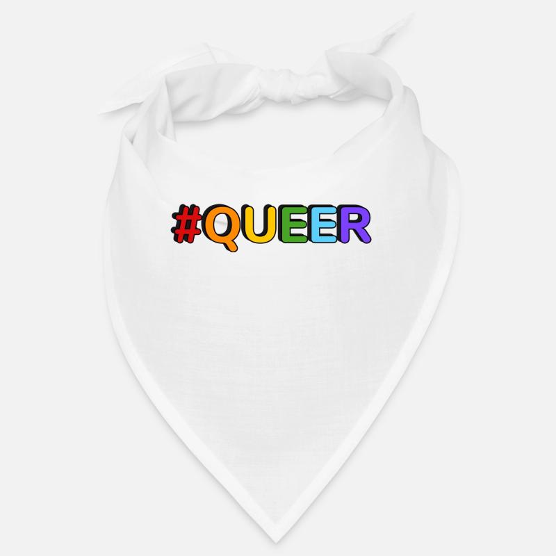 QUEER Hashtag - Bandana - Weiß