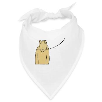 Hund an der Leine! - Bandana - Weiß - Vorne