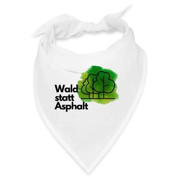 Wald statt Asphalt - Bandana - Weiß - Vorne