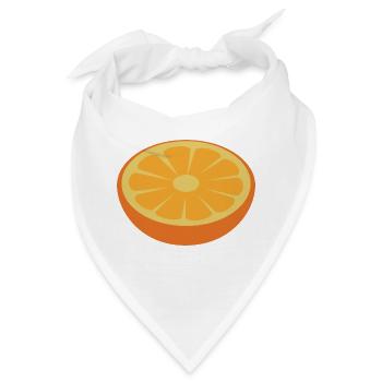 Orange - Bandana - Weiß - Vorne