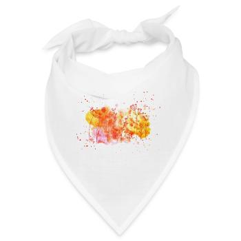 Blumen Wiese in Wasserfarben - Bandana - Weiß - Vorne