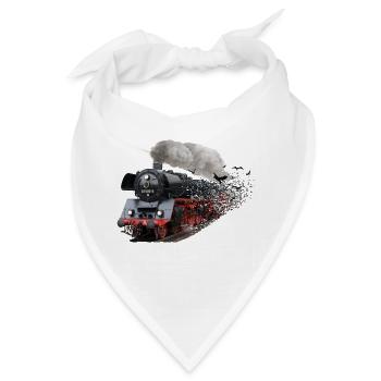Dampflok - Bandana - Weiß - Vorne