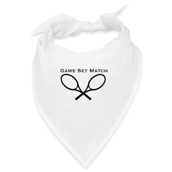 Tennis Spiel Satz und Sieg - Bandana - Weiß - Vorne
