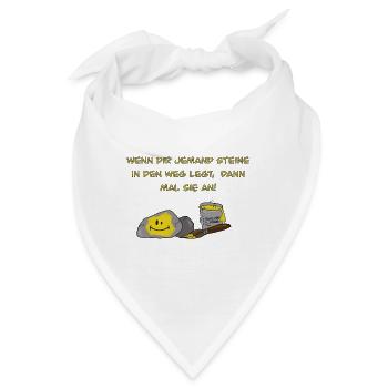 Steine - Bandana - Weiß - Vorne