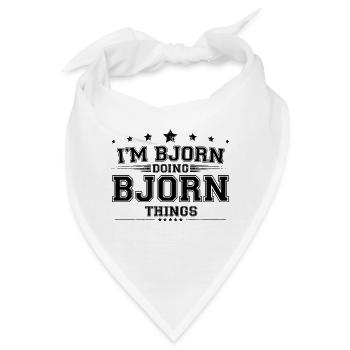 Ich bin Björn, der Björn-Dinge tut - Bandana - Weiß - Vorne