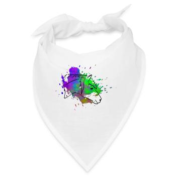 Pferdekopf - Bandana - Weiß - Vorne