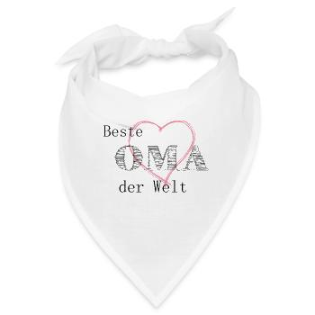 Beste Oma - Bandana - Weiß - Vorne