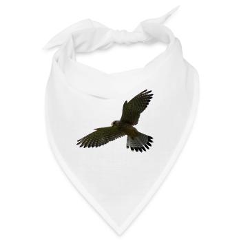 Falke im Flug - Bandana - Weiß - Vorne