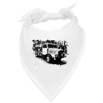 IFA Horch LKW Kipper - Bandana - Weiß - Vorne