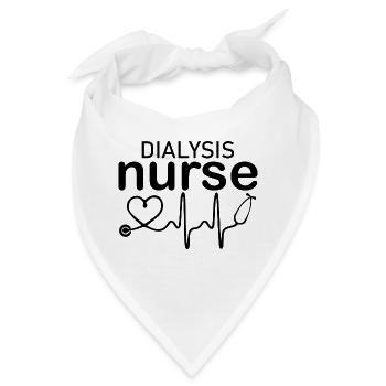 Nurse Krankenschwester Corona - Bandana - Weiß - Vorne