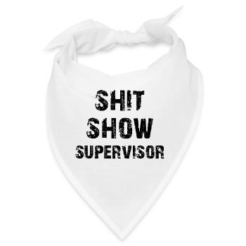 Scheiß Show Supervisor - Bandana - Weiß - Vorne