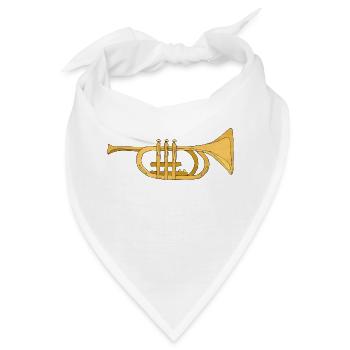 Musikinstrument - Bandana - Weiß - Vorne