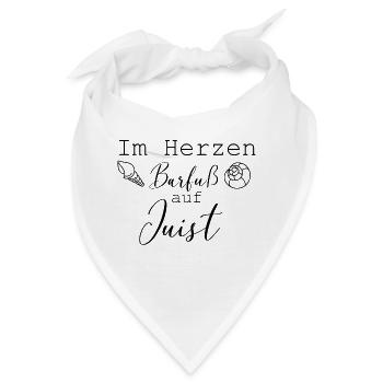 Im Herzen Barfuß auf Juist Insel Must have - Bandana - Weiß - Vorne