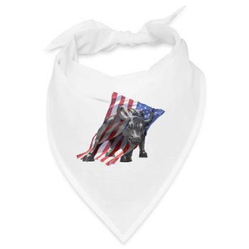 Börsenbulle von der Wall Street - Bandana - Weiß - Vorne