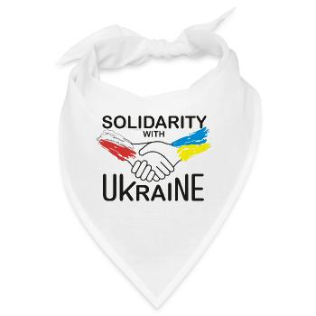 Polen in Solidarität mit der Ukraine - Bandana - Weiß - Vorne