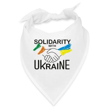 Irland in Solidarität mit der Ukraine - Bandana - Weiß - Vorne