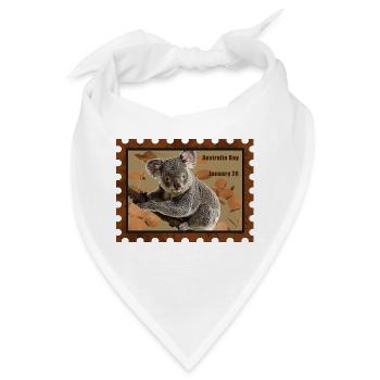 Koala Briefmarke - Bandana - Weiß - Vorne