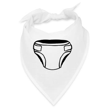 Design Windel Clipart - Bandana - Weiß - Vorne