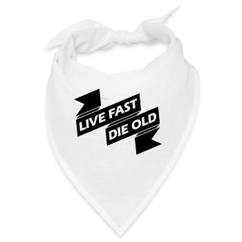 Live Fast Die - Bandana - Weiß - Vorne