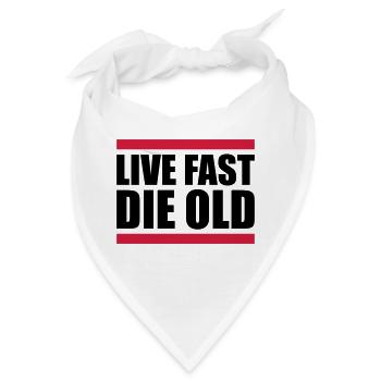 Live Fast Die - Bandana - Weiß - Vorne