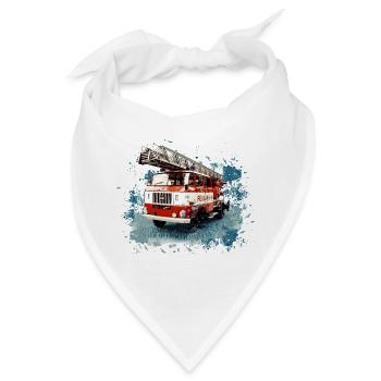 IFA W50 Feuerwehr mit Drehleiter - Bandana - Weiß - Vorne