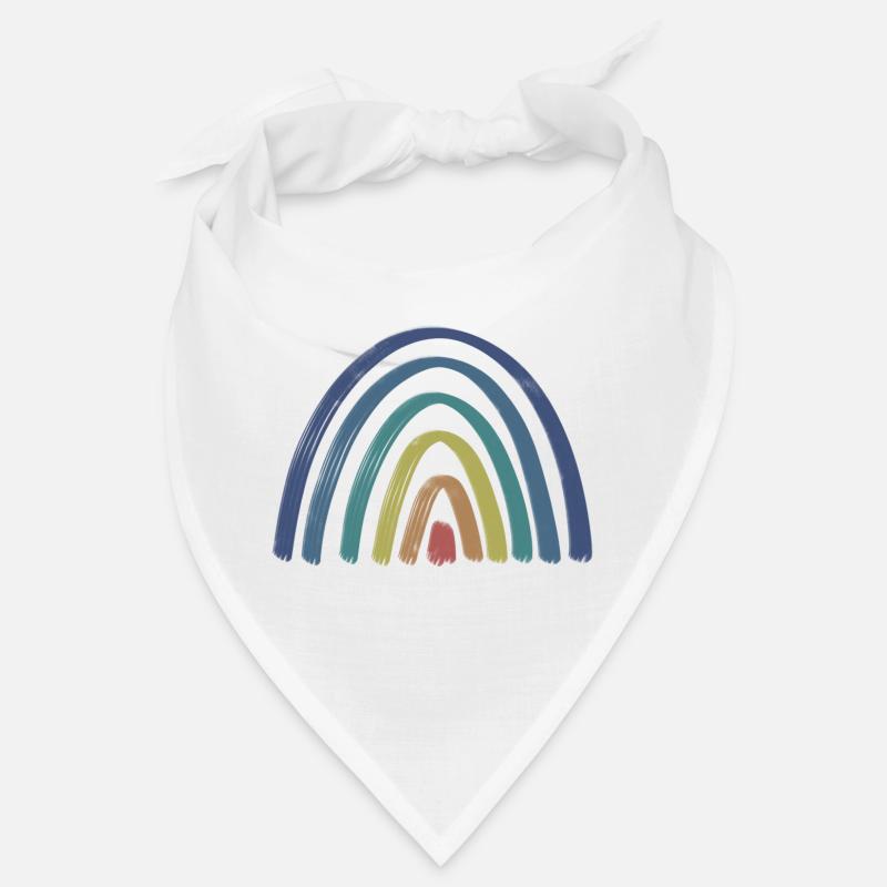 Regenbogen - Bandana - Weiß