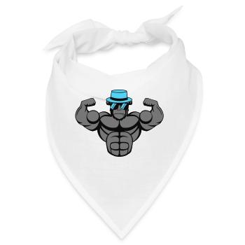 Strong Gorilla - Bandana - Weiß - Vorne
