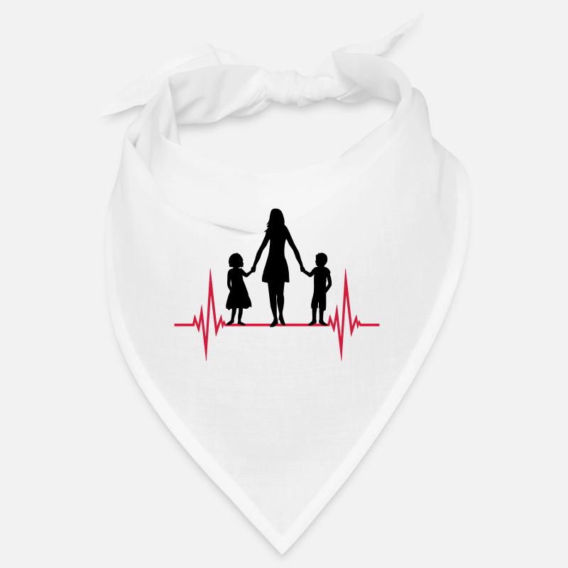 Herzschlag Mama Kinder Bandana