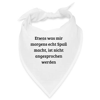 Morgenmuffel Design - Bandana - Weiß - Vorne