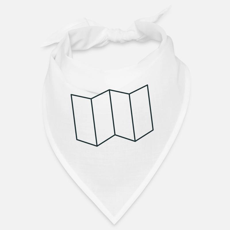folded map outline folds Bandana