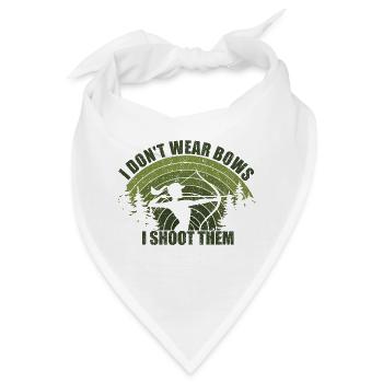 Bogenschießen Bogenjagd Bogenjägerin Mädchen - Bandana - Weiß - Vorne