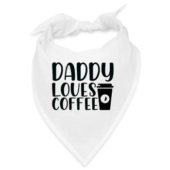 Daddy loves Coffee - Bandana - Weiß - Vorne