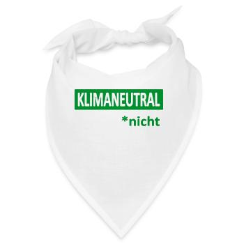 Klimaneutral*nicht-Satire-Humor-Ironie-Klima - Bandana - Weiß - Vorne
